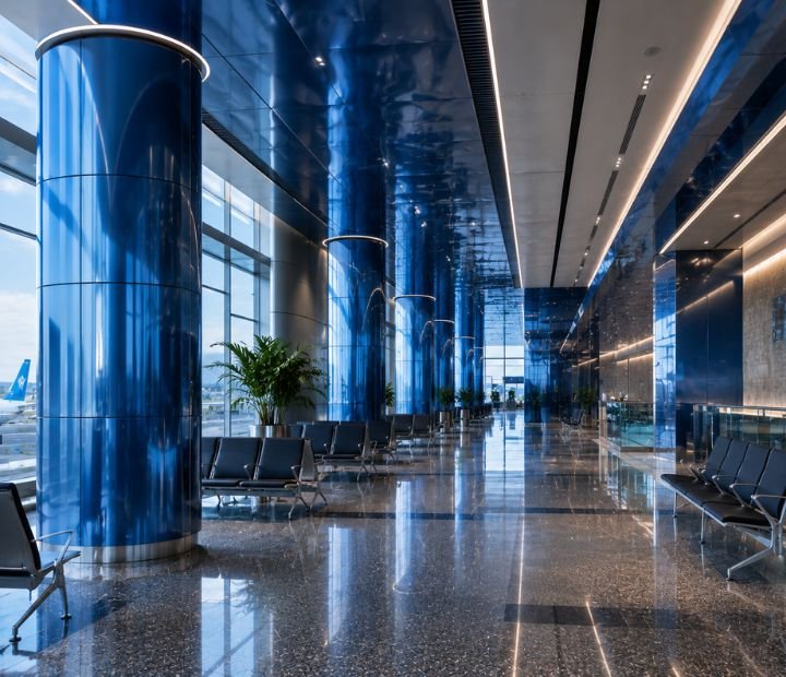 Airport stainless steel sheet application
