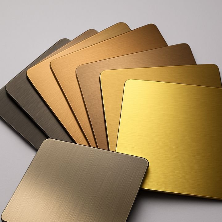 Decorative stainless steel sheet sample